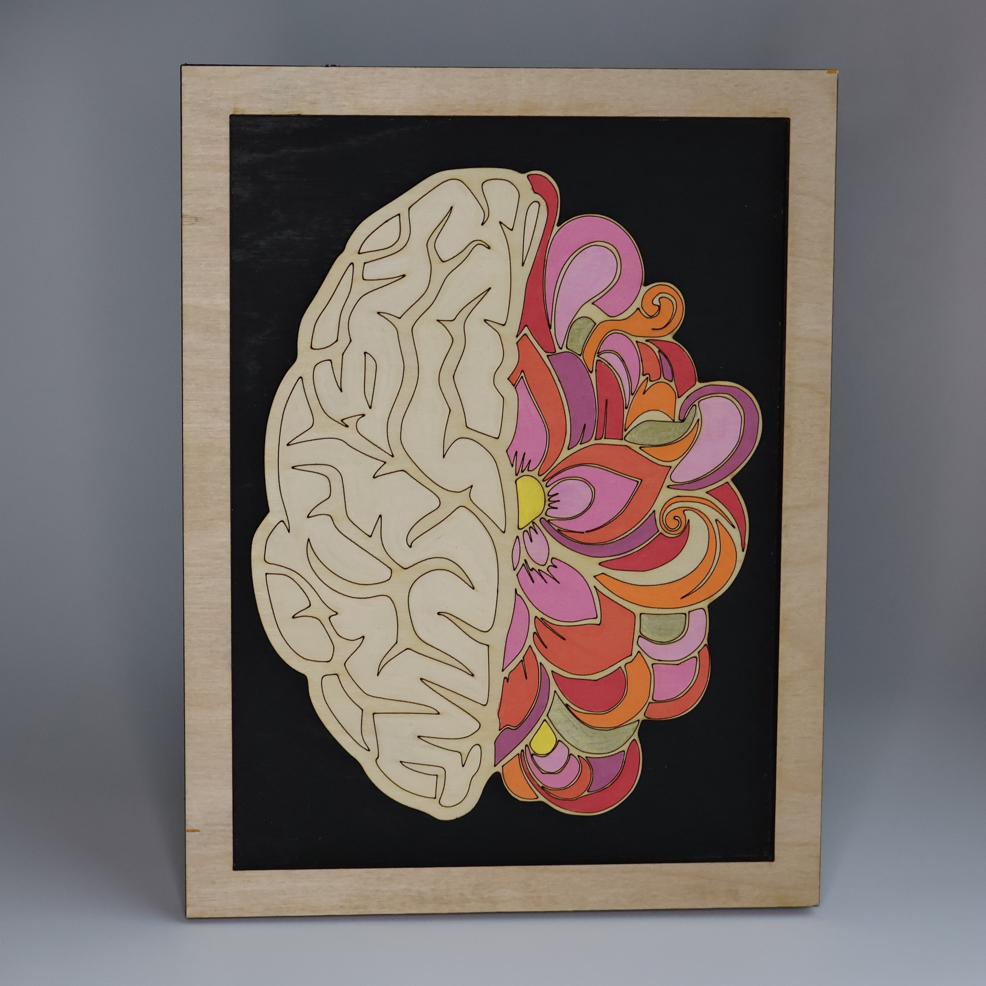 Creative Brain Wooden Sign