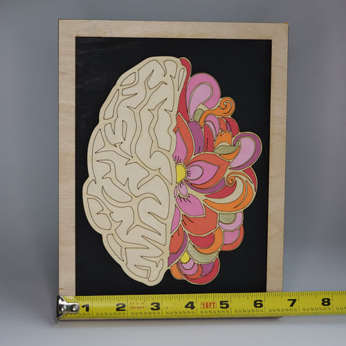 Creative Brain Wooden Sign