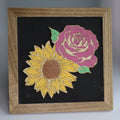 Rose and Sunflower Wooden Sign