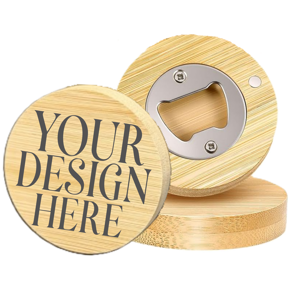 Custom Bamboo Magnetic Bottle Opener