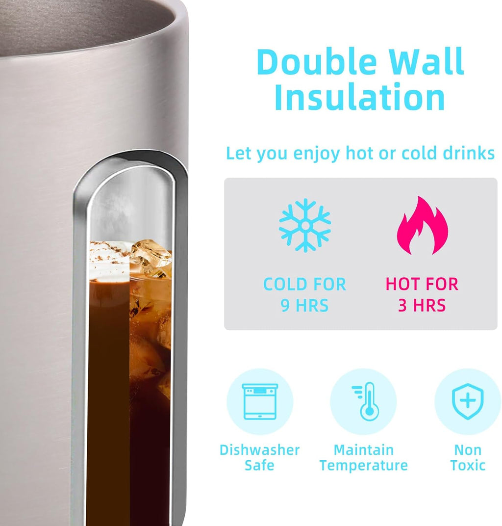 Custom Insulated Stainless Steel Coffee Mug 14oz