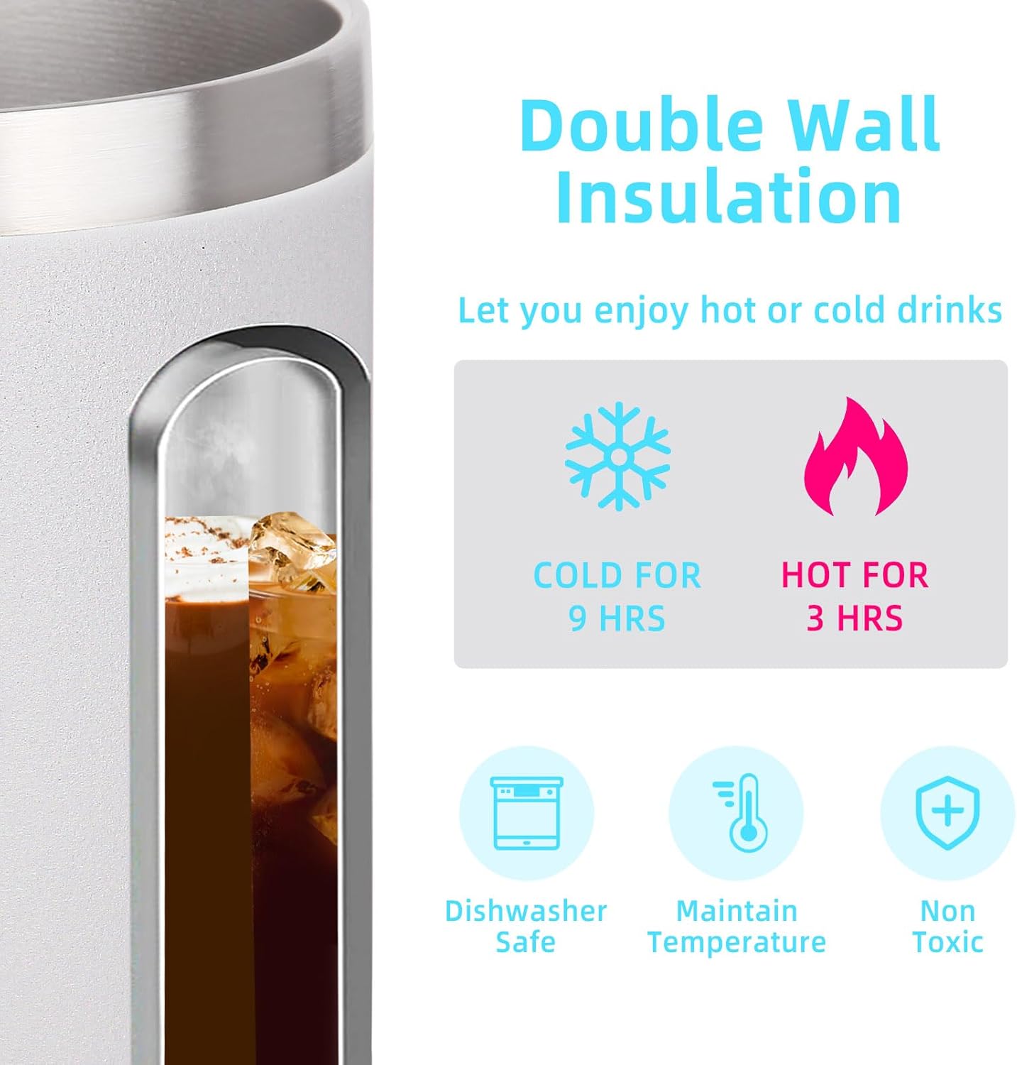 Custom Insulated Stainless Steel Coffee Mug 14oz