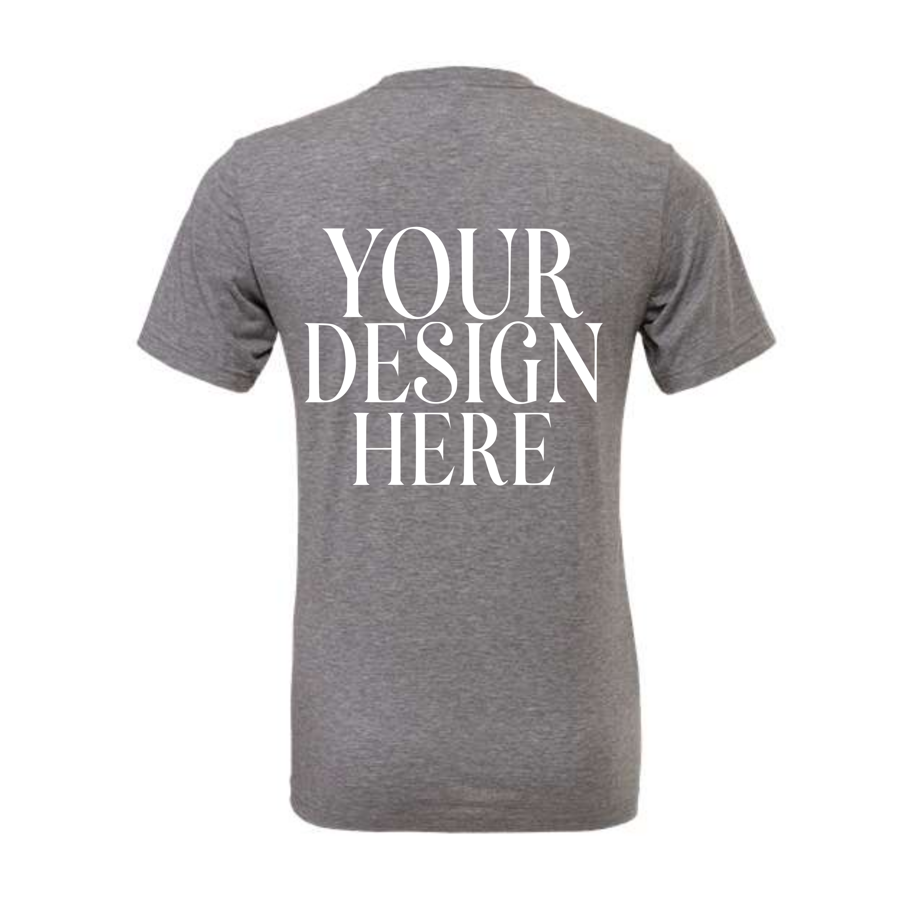 Men’s Custom Tri-Blend T-Shirt Full Back Design