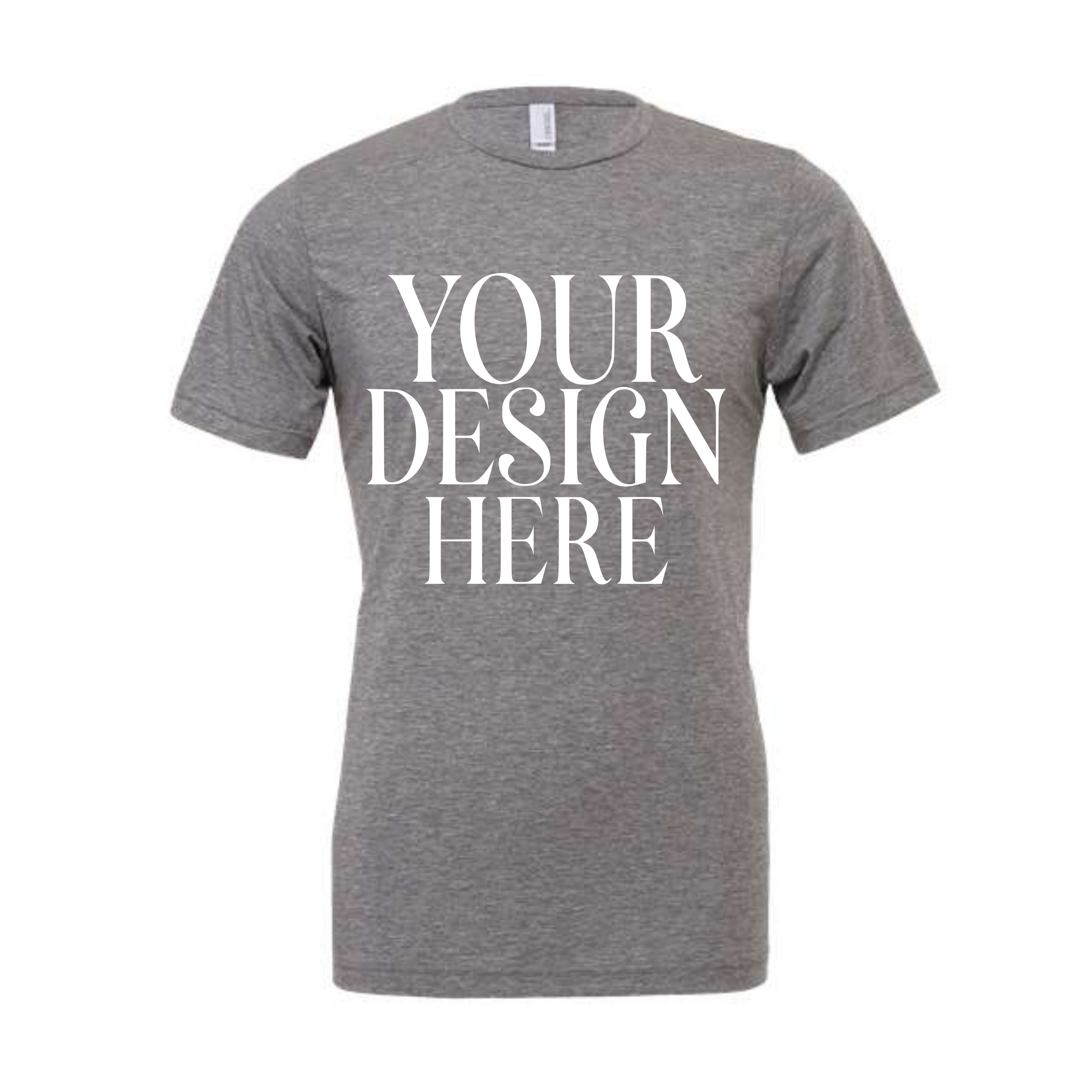 Men’s Custom Tri-Blend T-Shirt Full Front Design