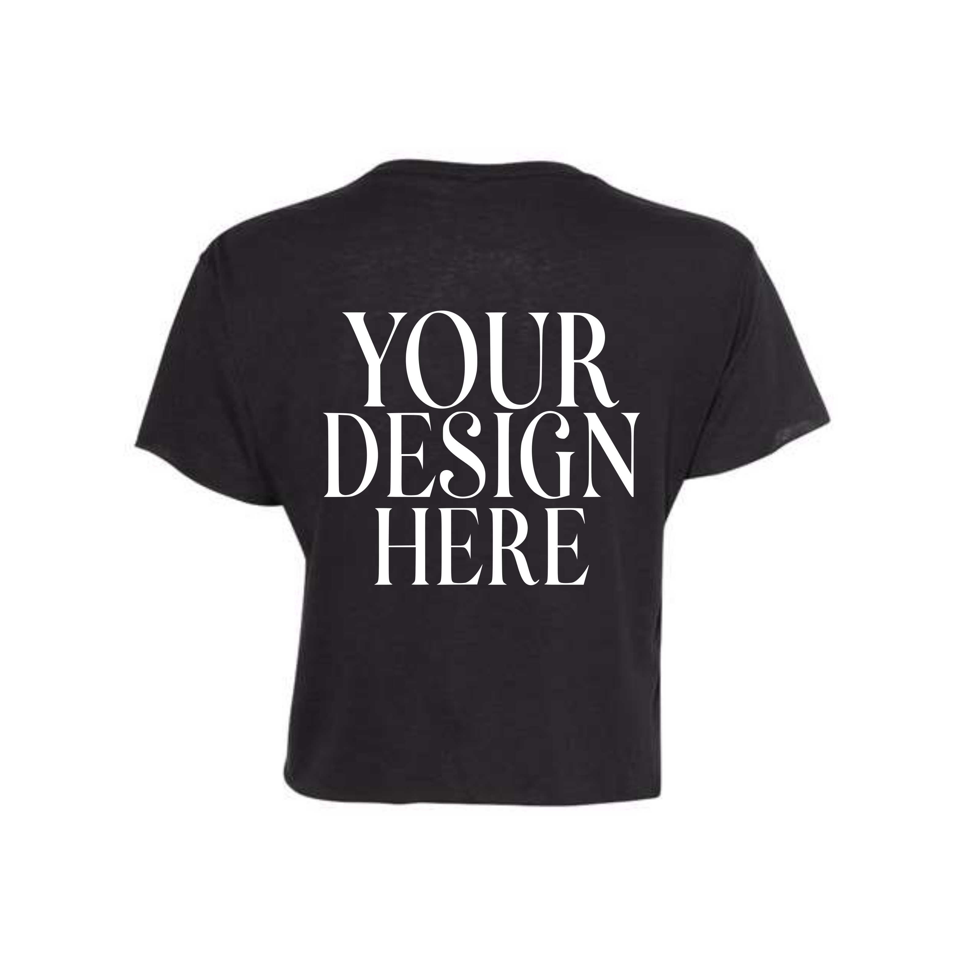 Women’s Custom Crop T-Shirt Pocket and Full Front Design