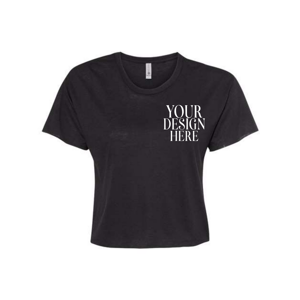 Women’s Custom Crop T-Shirt Pocket and Full Front Design
