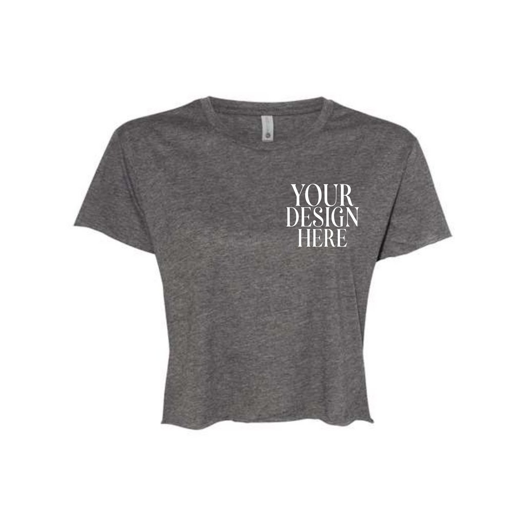 Women’s Custom Crop T-Shirt Pocket and Full Front Design