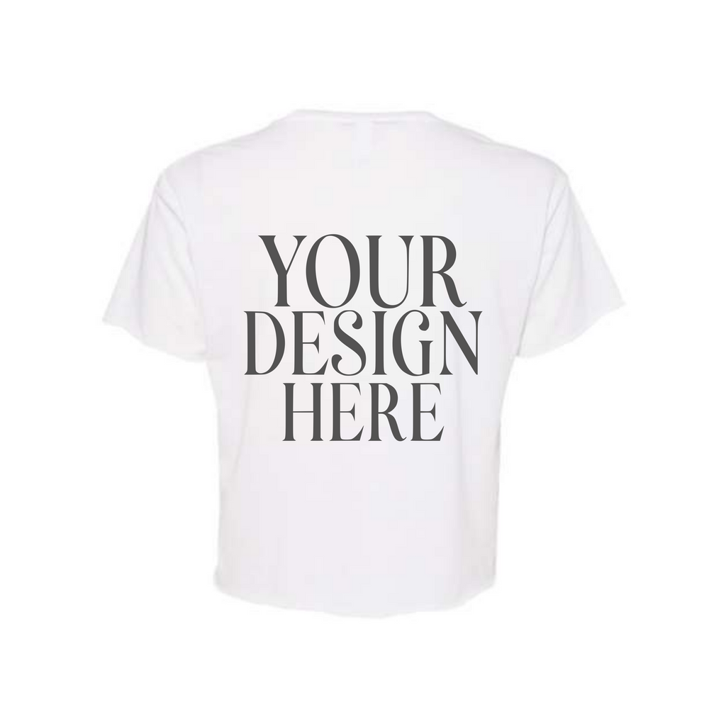 Women’s Custom Crop T-Shirt Full Back Design