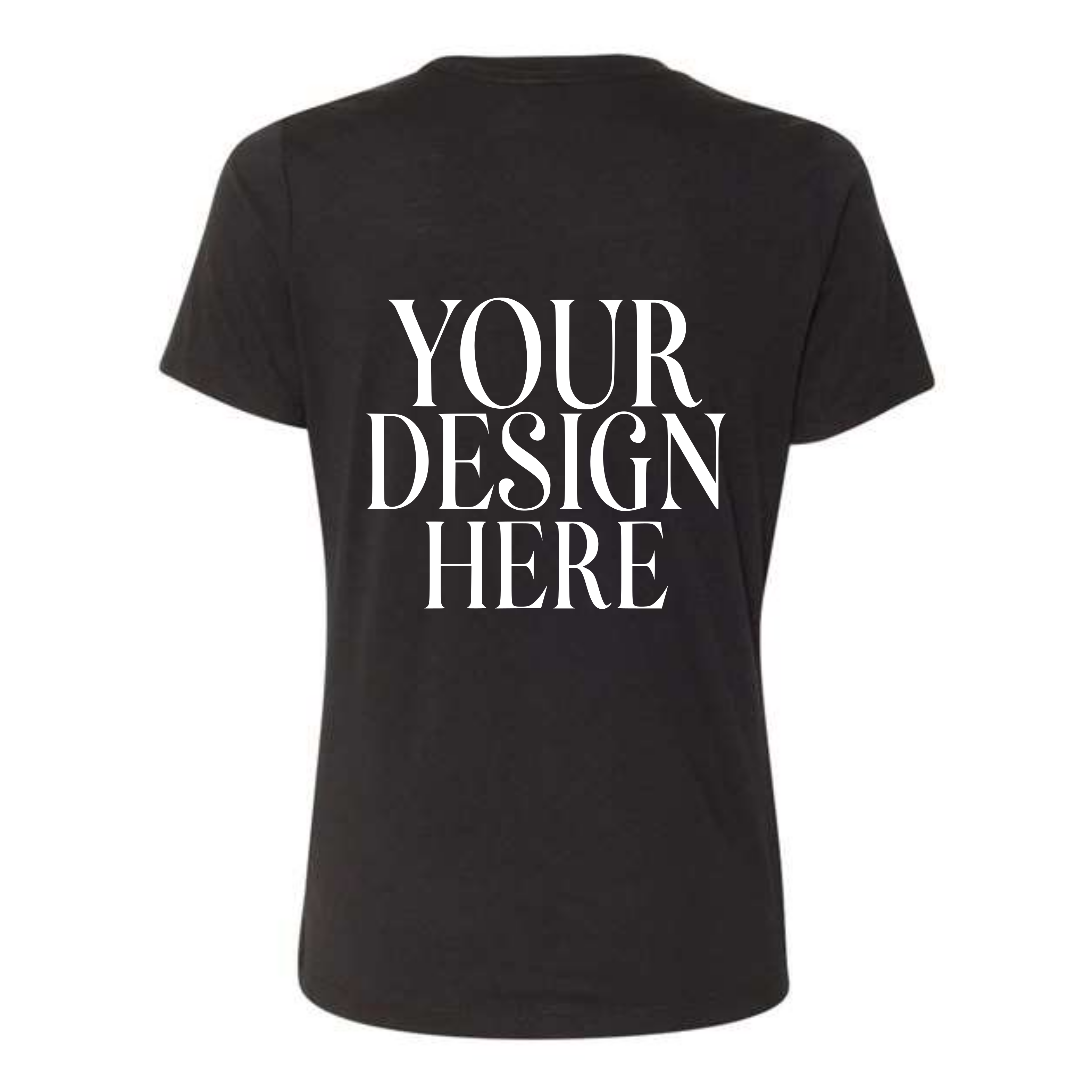 Women’s Custom Tri-Blend T-Shirt Pocket and Full Back Design