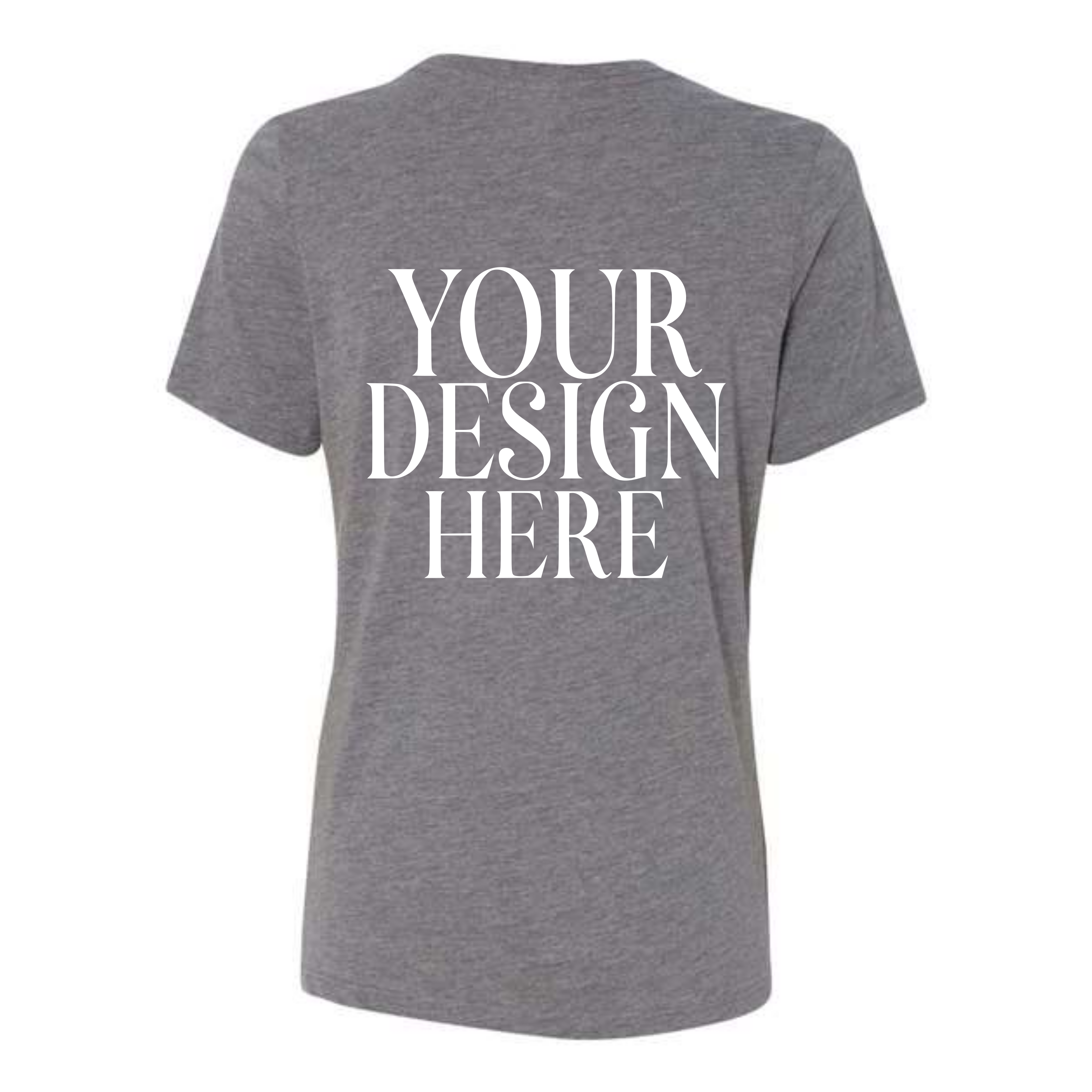 Women’s Custom Tri-Blend T-Shirt Pocket and Full Back Design