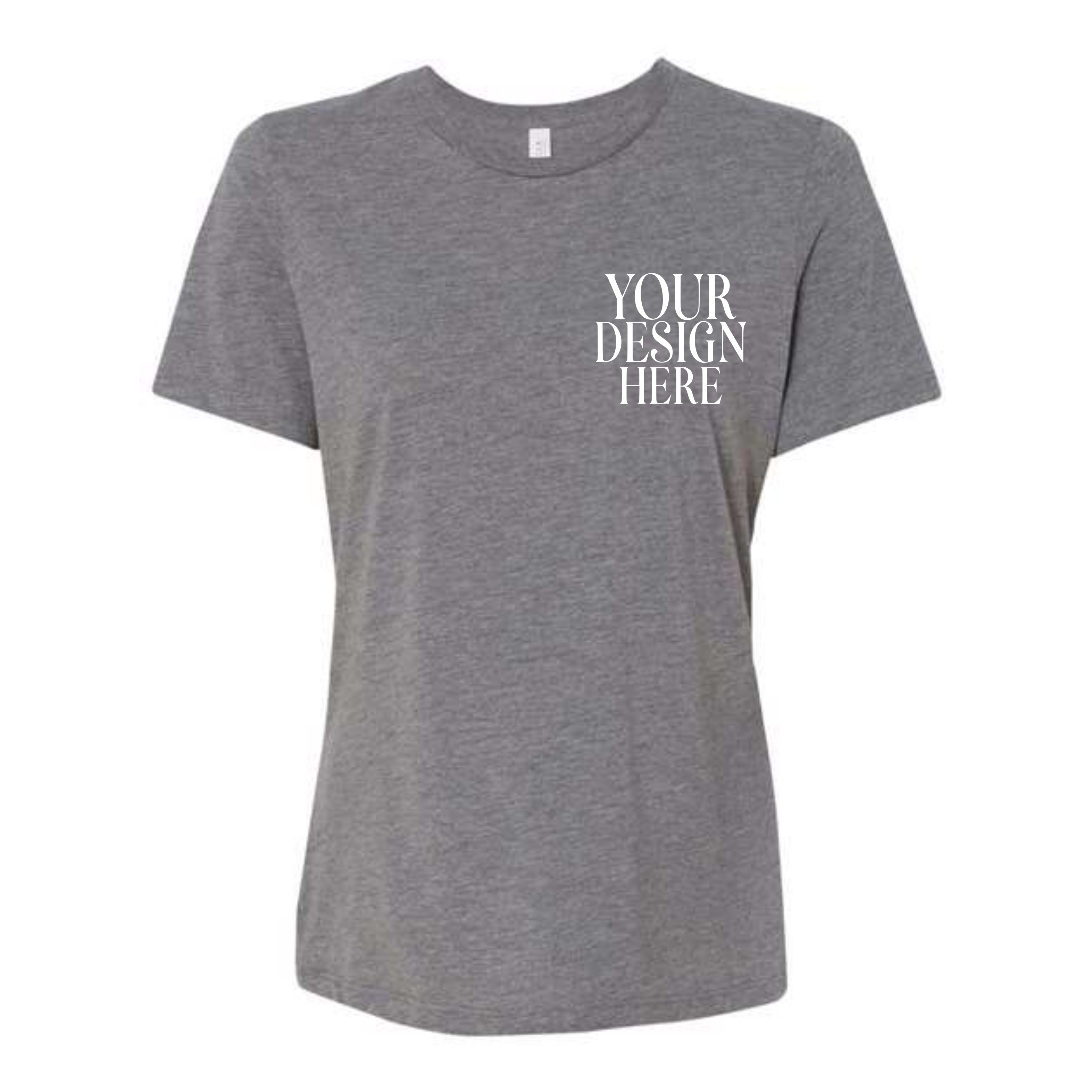 Women’s Custom Tri-Blend T-Shirt Pocket and Full Back Design