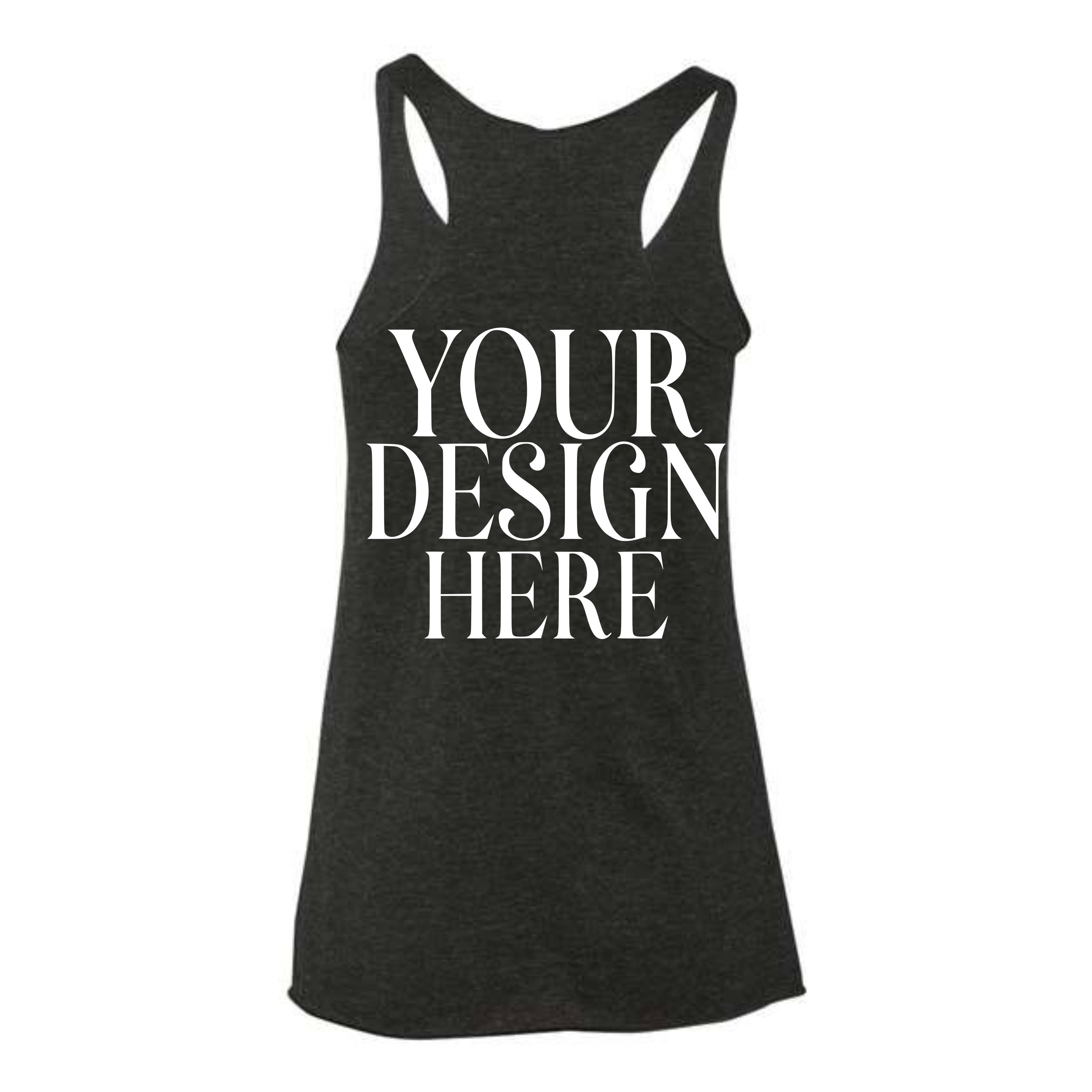 Women’s Custom Tri-Blend Tank Top Pocket and Full Back Design