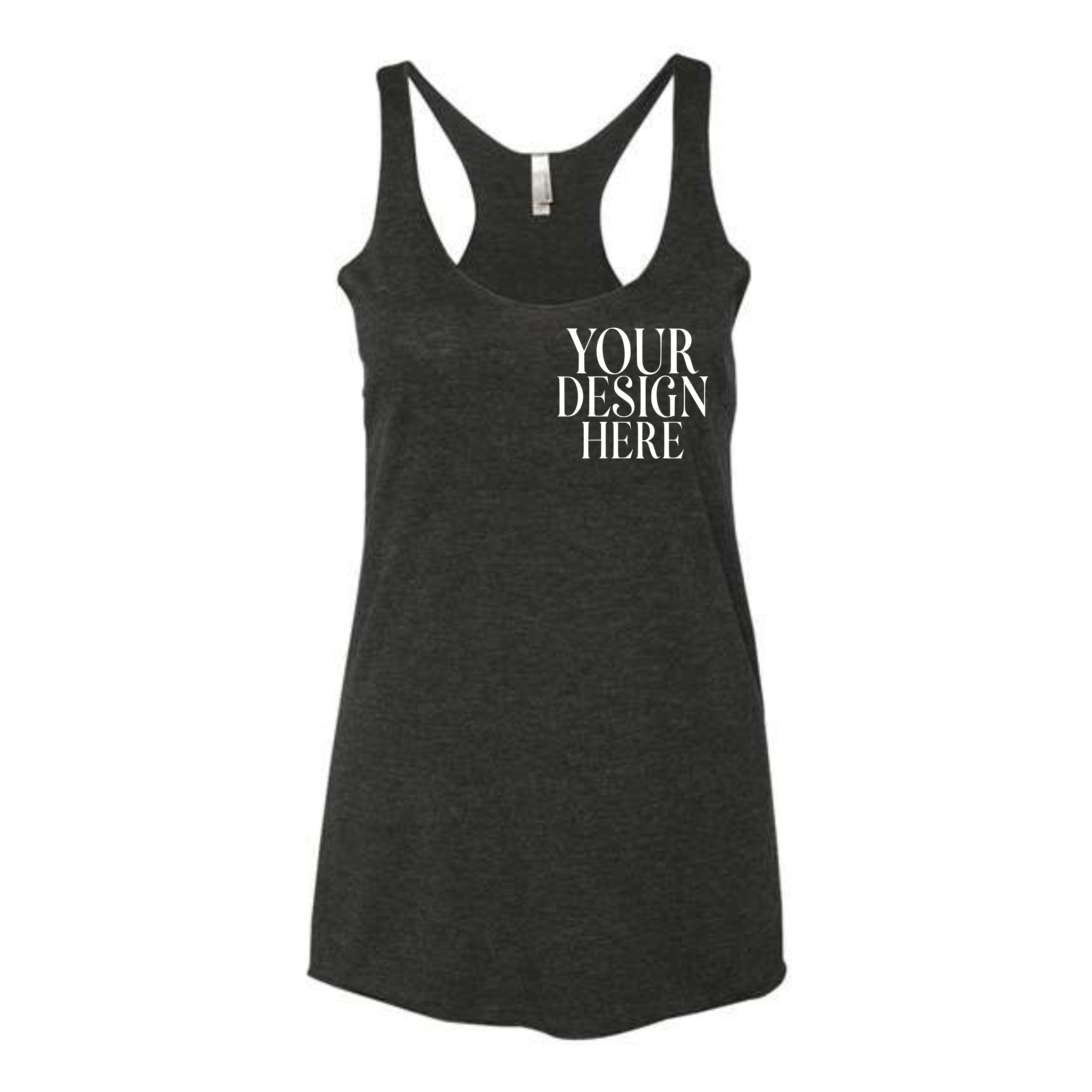 Women’s Custom Tri-Blend Tank Top Pocket and Full Back Design