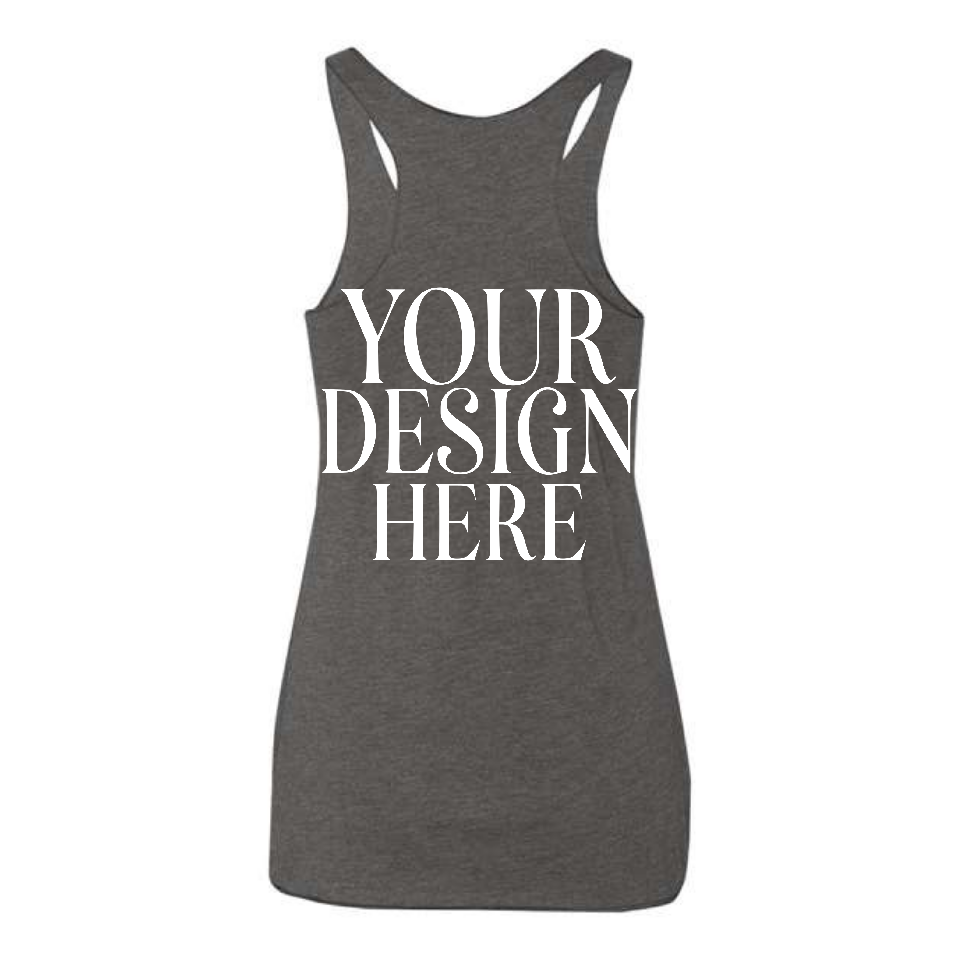 Women’s Custom Tri-Blend Tank Top Pocket and Full Back Design