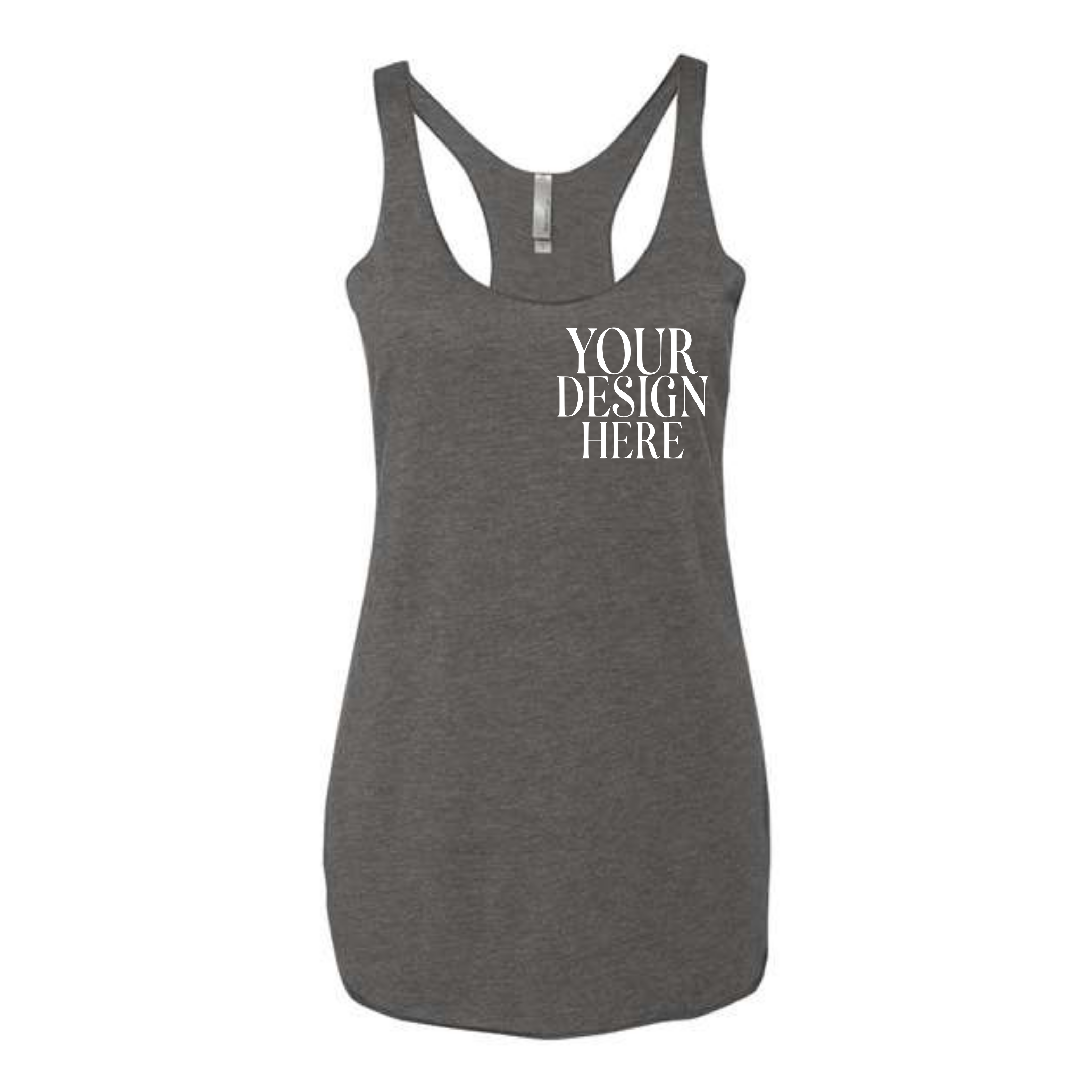 Women’s Custom Tri-Blend Tank Top Pocket and Full Back Design