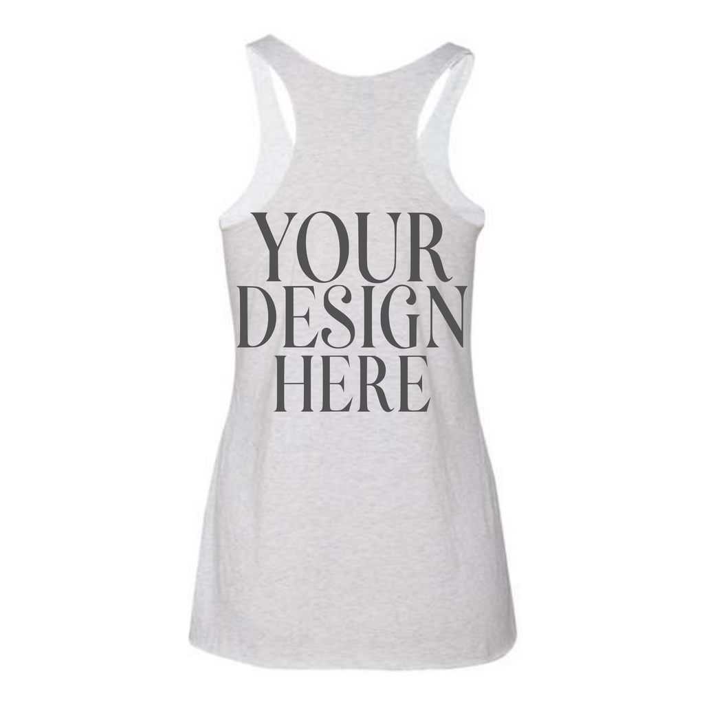 Women’s Custom Tri-Blend Tank Top Full Back Design