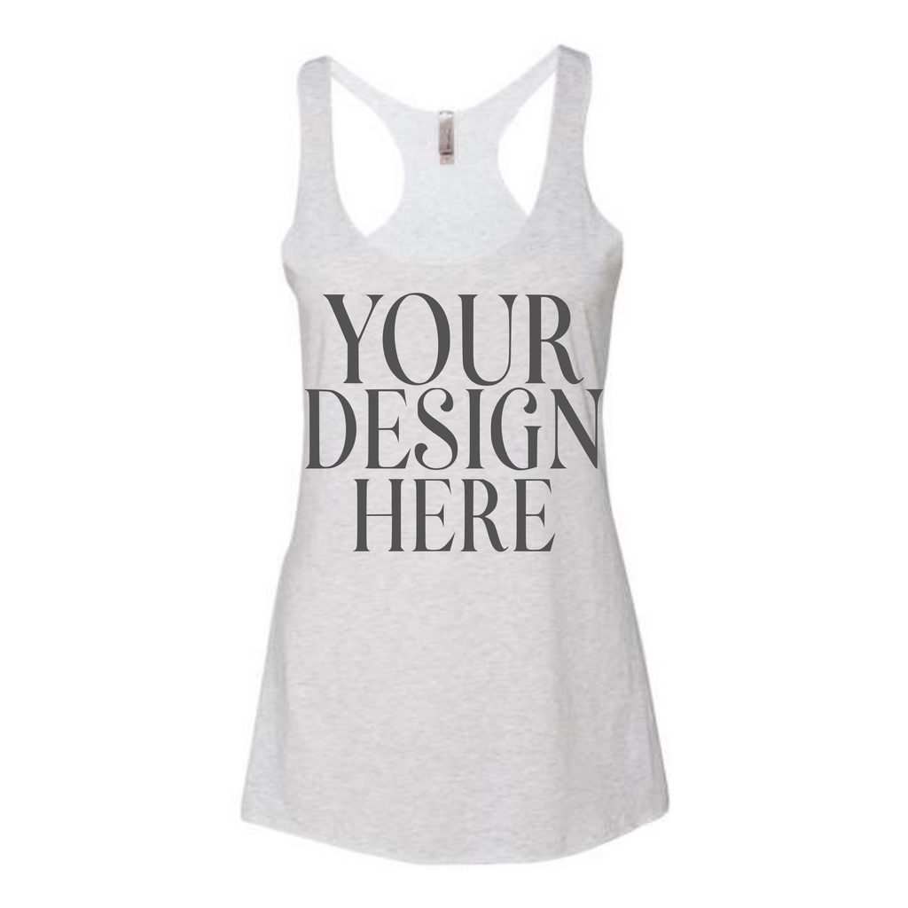 Women’s Custom Tri-Blend Tank Top Full Front Design