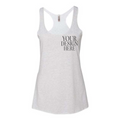 Women’s Custom Tri-Blend Tank Top Pocket Design