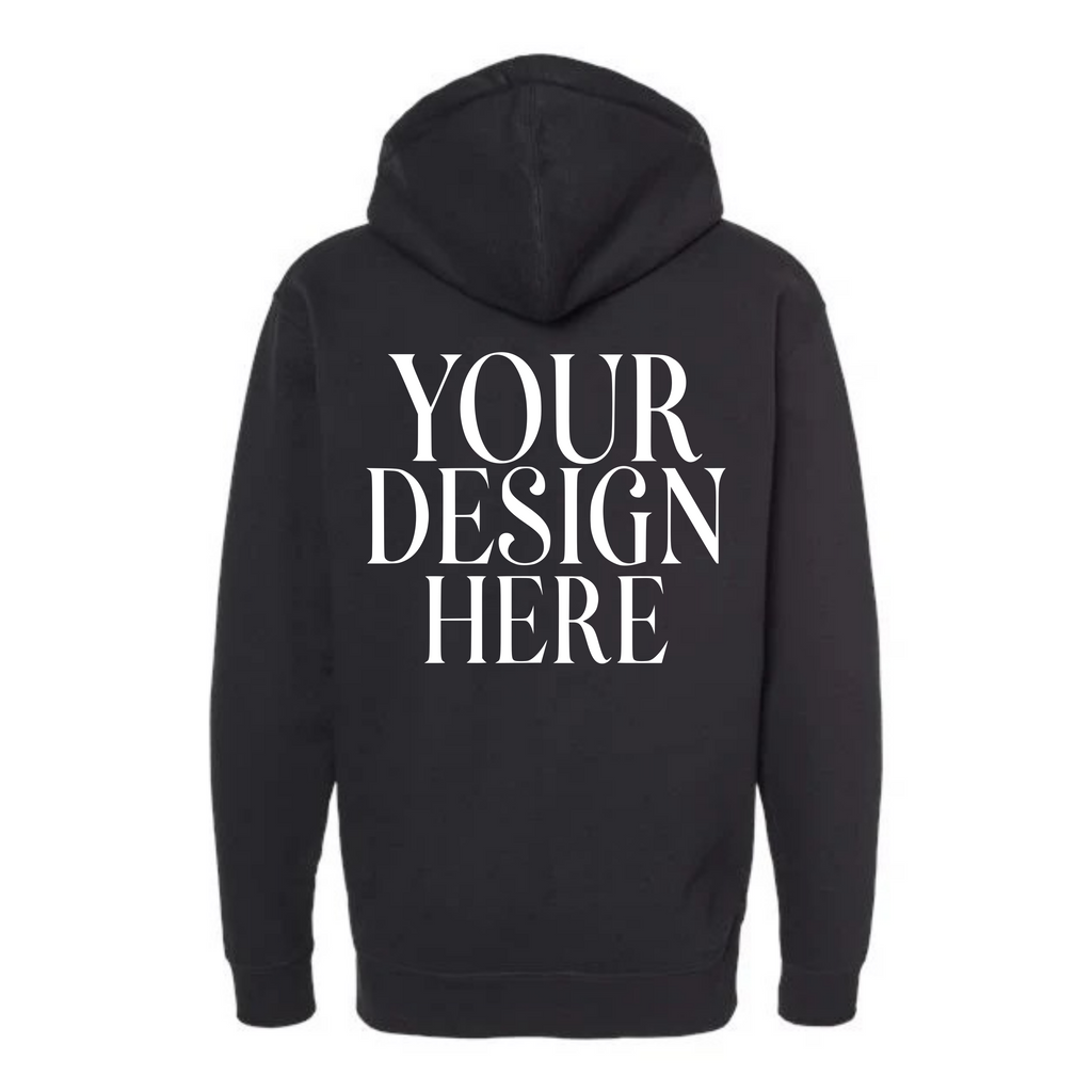 Custom Full Zip Hoodie Pocket and Full Back Design